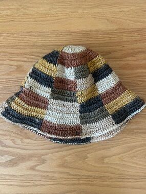 Made by Minga Handmade Checkered Crochet Bucket Hat